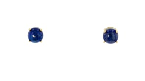 8mm Lapis Stud Earrings in 14kt Gold Over Sterling