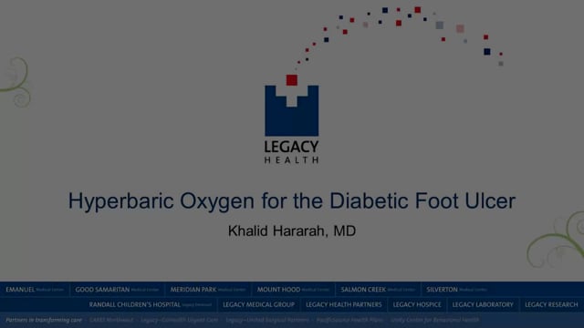 HBO and the Treatment of the DM Foot Ulcer - Khalid Hararah, MD
