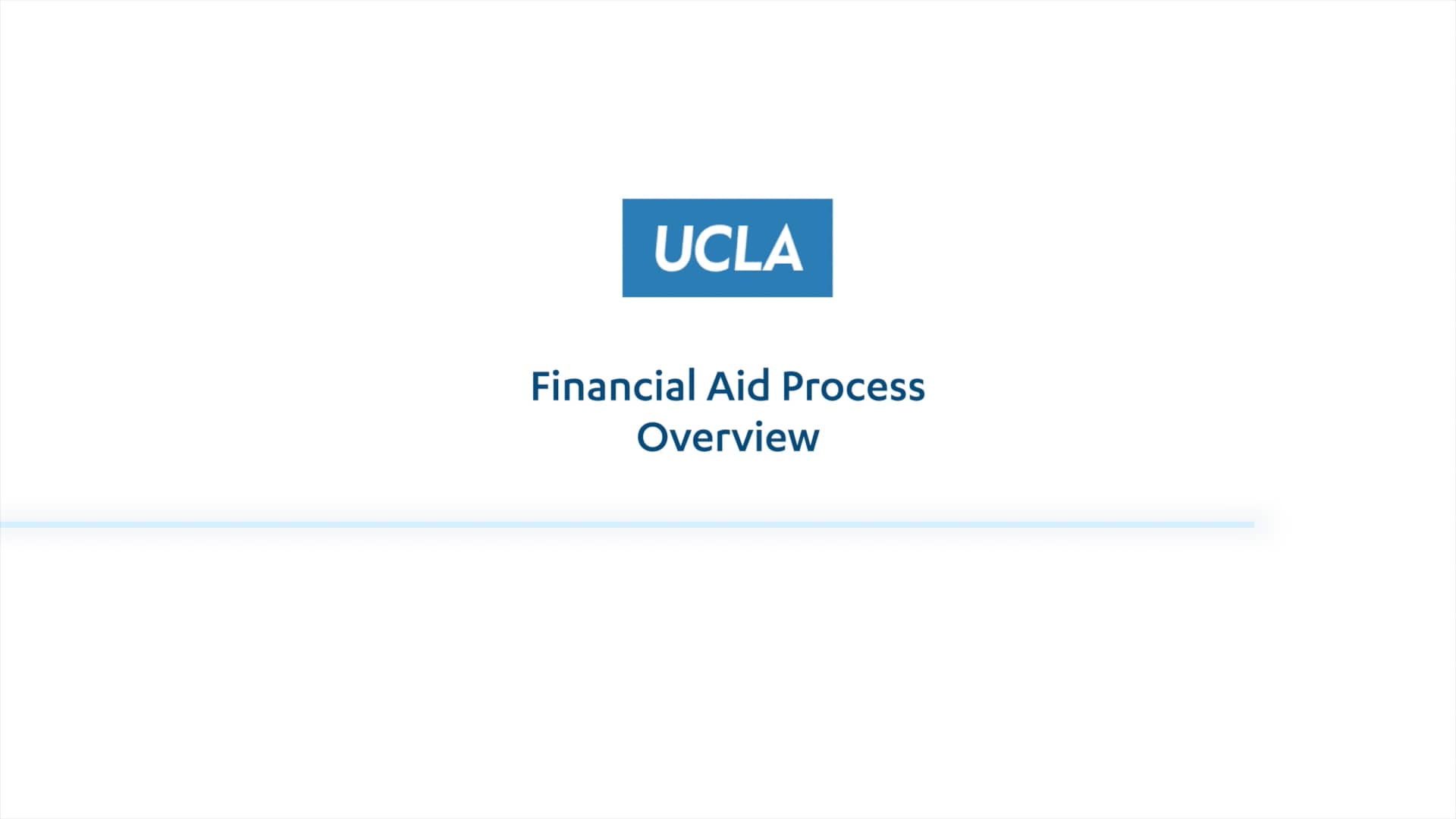 UCLA Financial Aid Process on Vimeo