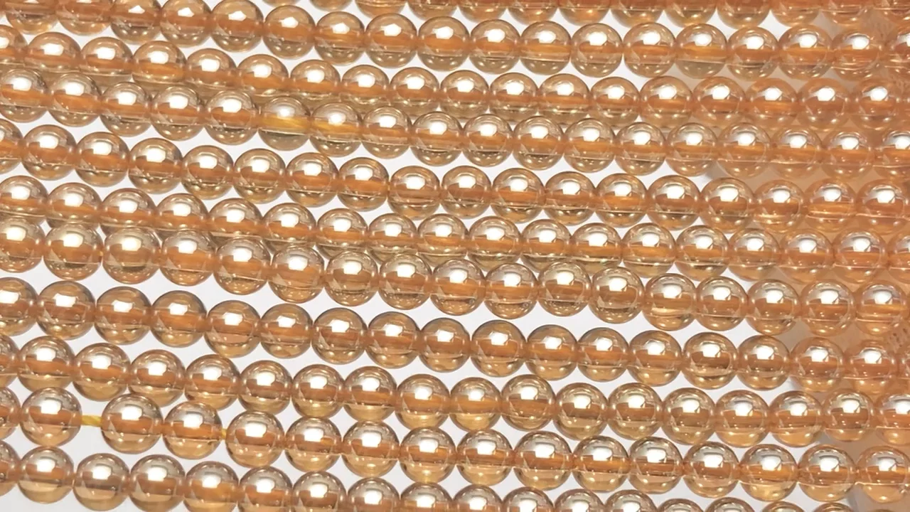 シャンパンカラークォーツ ラウンド4mm ｜天然石ビーズの卸問屋・通販