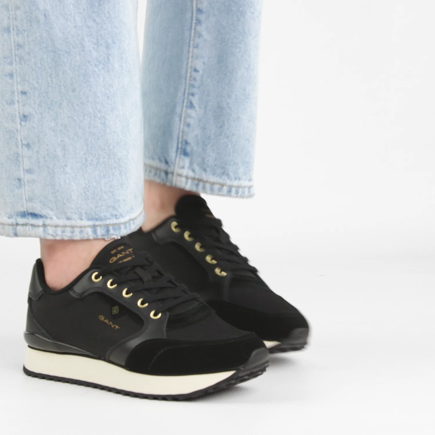 0050~Leather and Fabric S-BRENTHA Sneaker