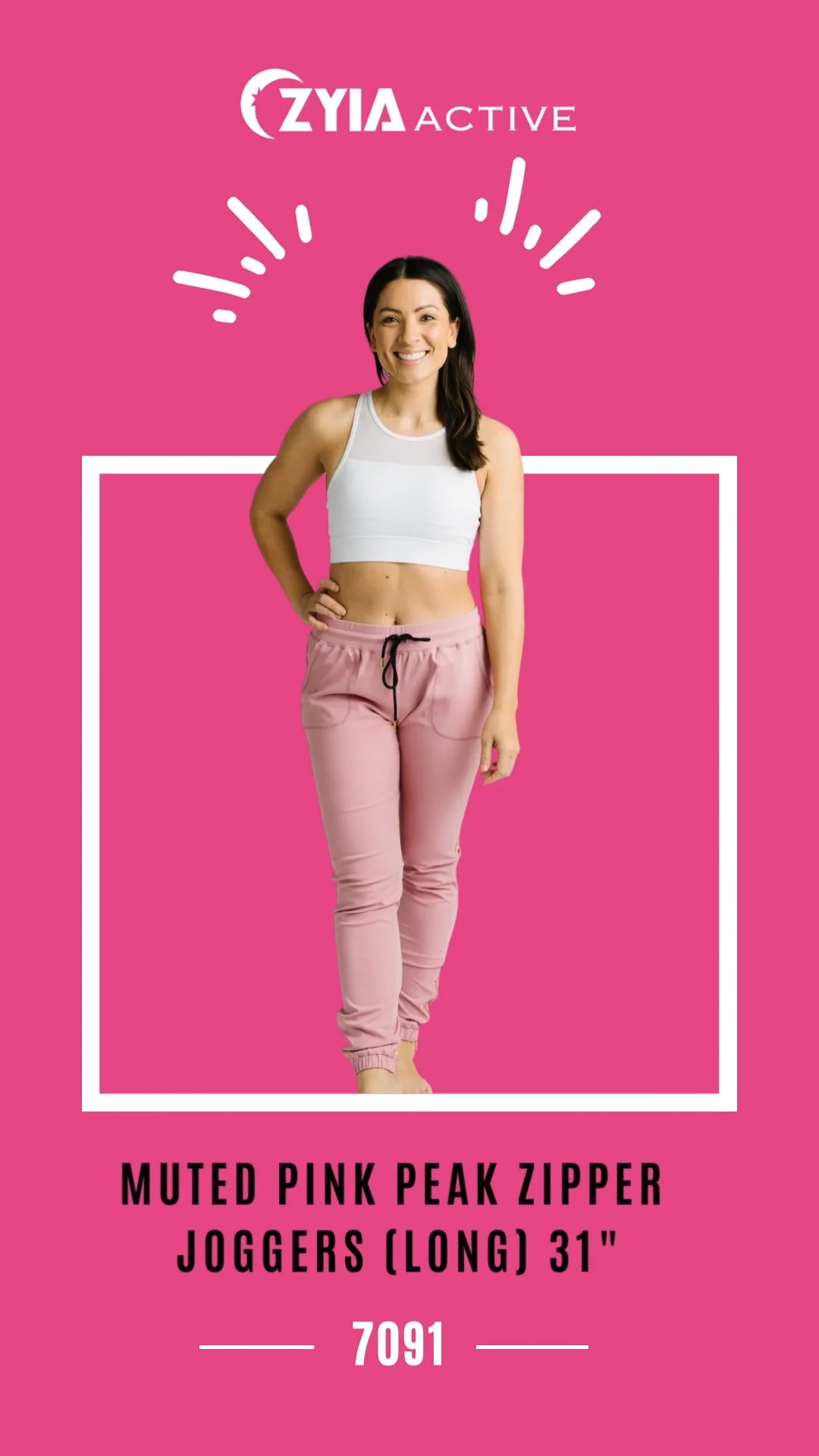 Peak zipper jogger hot sale