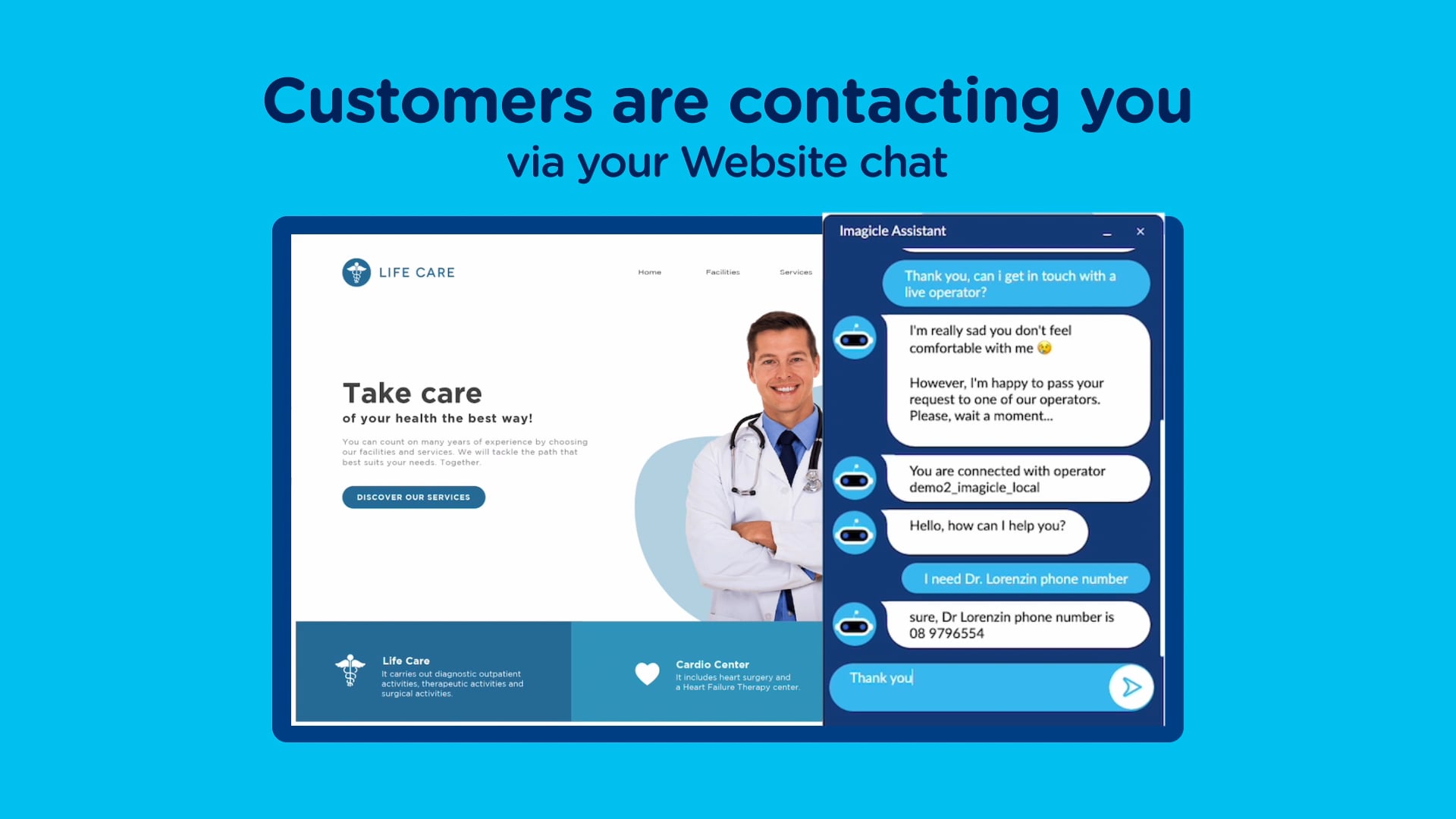 Imagicle Attendant Console Chat integration demo on Vimeo