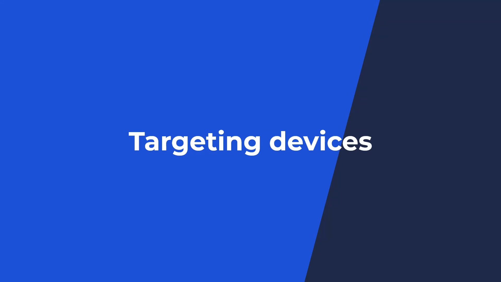 Targeting devices on Vimeo