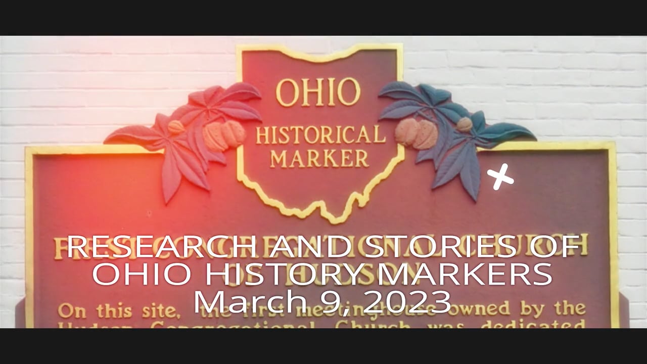 HHA: Ohio Historical Markers - March, 2023