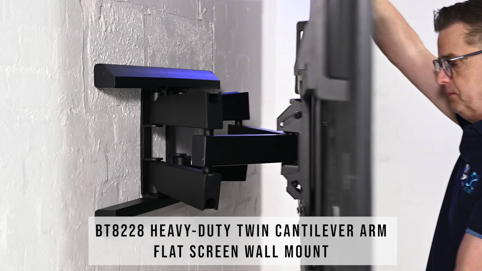 BT8228 Heavy Duty Twin Cantilever Arm Flat Screen Wall Mount BTech