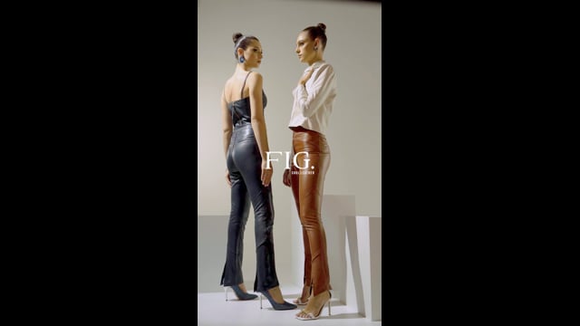Calça de Couro Legítimo Stretch Beverly OffWhite