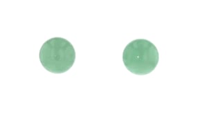 10mm Jade Bead Stud Earrings in 14kt Yellow Gold