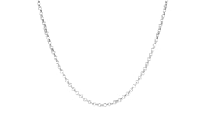 Belle Etoile 2mm Sterling Silver Rolo-Link Necklace