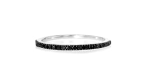 15 ct. t.w. Black Diamond Anniversary Ring in Sterling Silver
