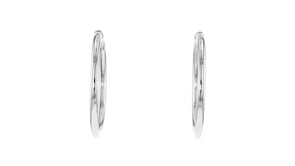 3mm Sterling Silver Endless Hoop Earrings