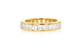3.00 ct. t.w. CZ Eternity Band in 18kt Yellow Gold Over Sterling Silver