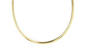 Italian 4mm 18kt Gold Over Sterling Omega Necklace