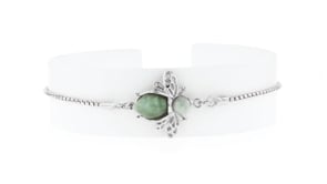Jade Bumblebee Bolo Bracelet in Sterling Silver