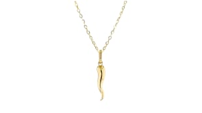 14kt Yellow Gold Petite Italian Horn Pendant