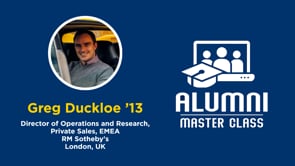 Alumni Master Class: Greg Duckloe '13