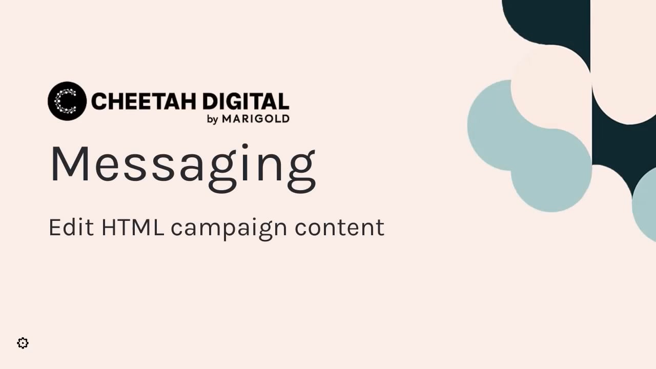 Edit HTML campaign content on Vimeo