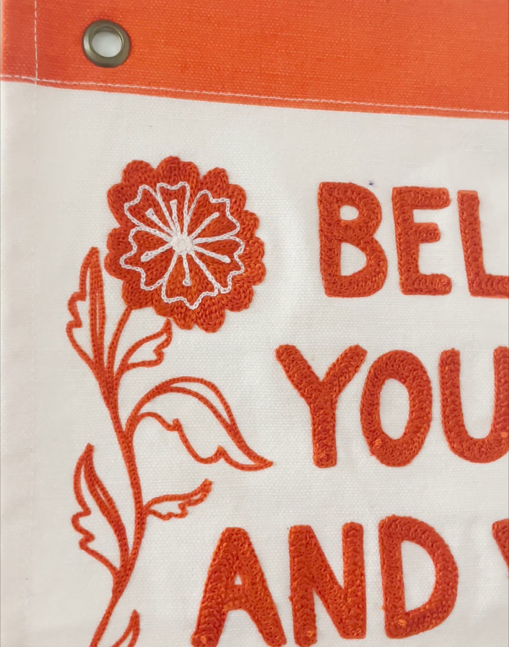 Believe You Can Embroidered Canvas Banner image
