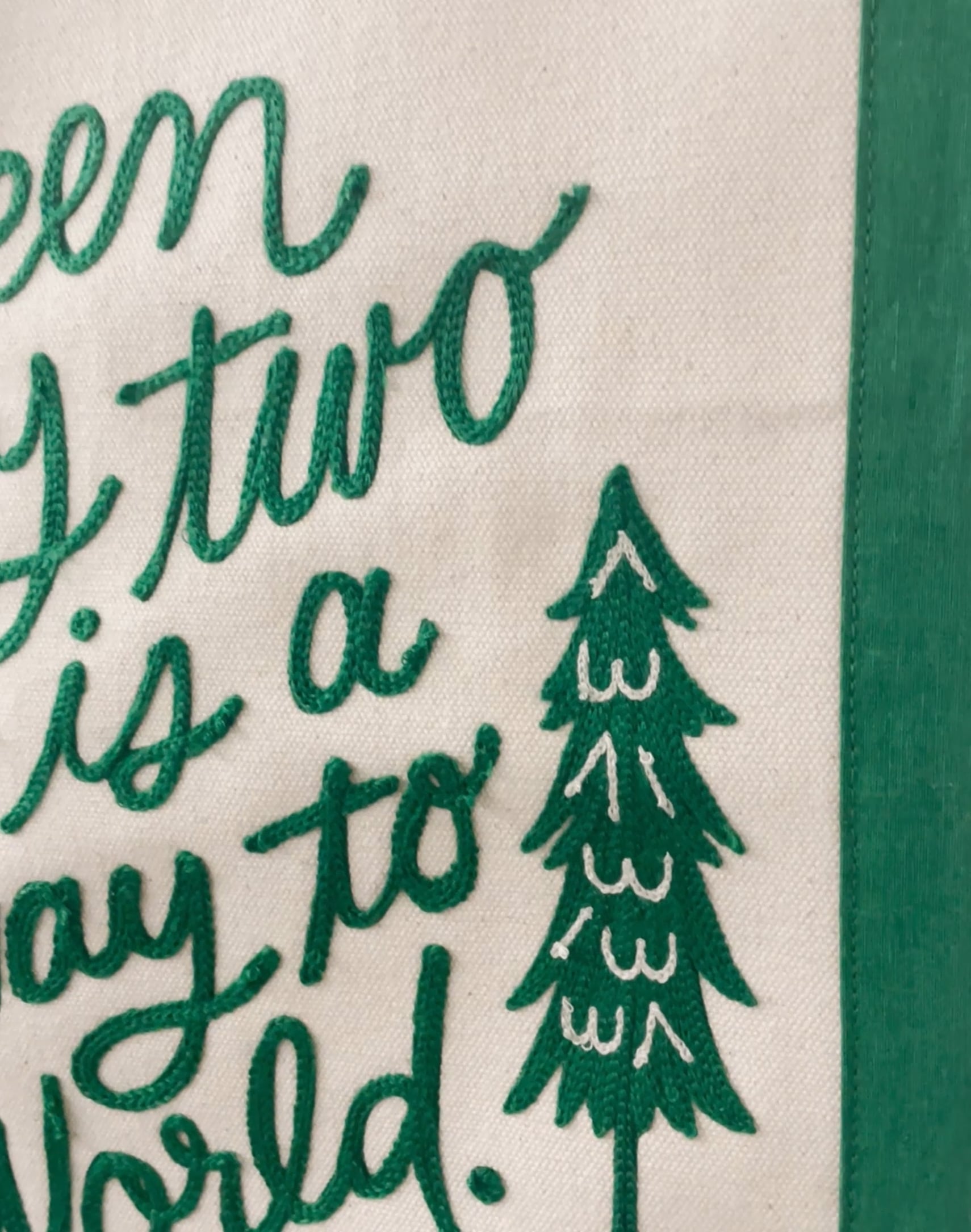 Pines Embroidered Canvas Banner image