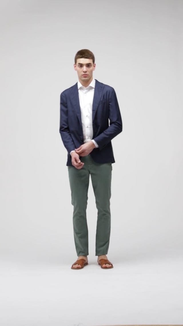 K.JACKET BOGLIOLI ダークブルー Dark blue 100% wool K-Jacket in Dark blue color: Luxury