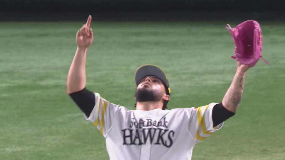 【9回表】付け入る隙を与えない!! ホークス・オスナが3者連続三振を奪う!!  2023年3月17日 福岡ソフトバンクホークス 対 横浜DeNAベイスターズ