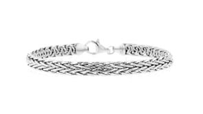 Sterling Silver Medium Wheat Chain Bracelet
