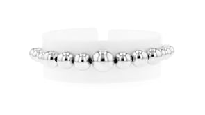 4-9mm Sterling Silver Graduated Bead Bolo Bracelet