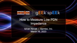 ウェビナー：低PDNインピーダンスの測定方法