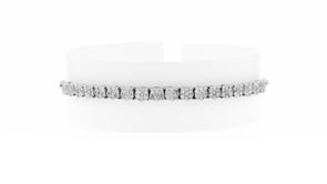 1.00 ct. t.w. Diamond Cluster Bolo Bracelet in Sterling Silver