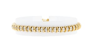2.00 ct. t.w. Diamond Swirl-Link Tennis Bracelet in 18kt Gold Over Sterling