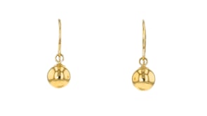 Italian 14kt Yellow Gold Ball Drop Earrings