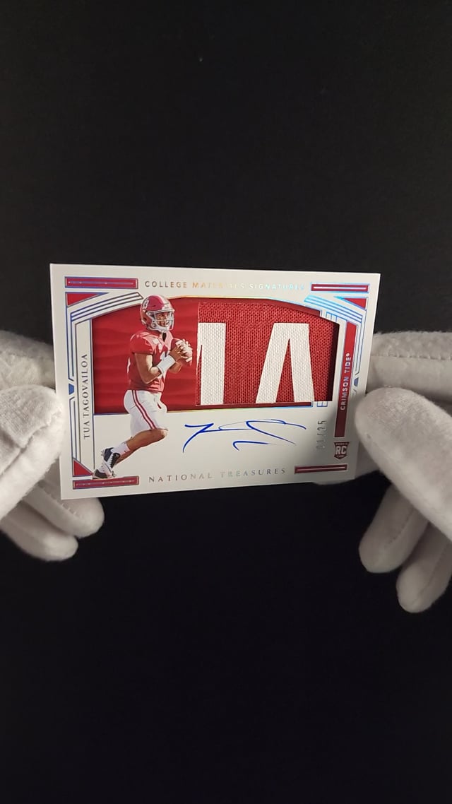 Tua Tagovailoa 2020 National Treasures RPA Rookie NFL Shield 1/1