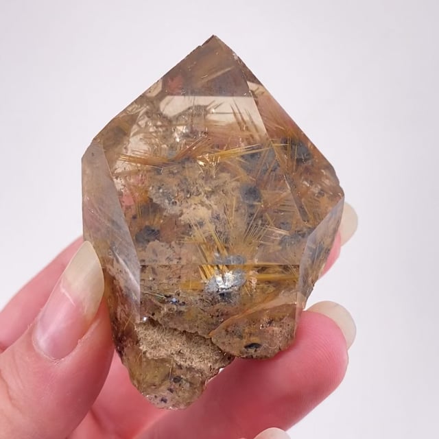Quartz with Hematite and Rutile ''star'' inclusions (excellent!)