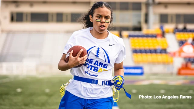 Rams celebrate Women's History Month with nine girls' flag football clinics  for local youth