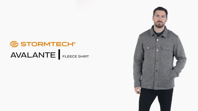 Stormtech Men's Oatmeal Heather Avalanche Fleece Shirt
