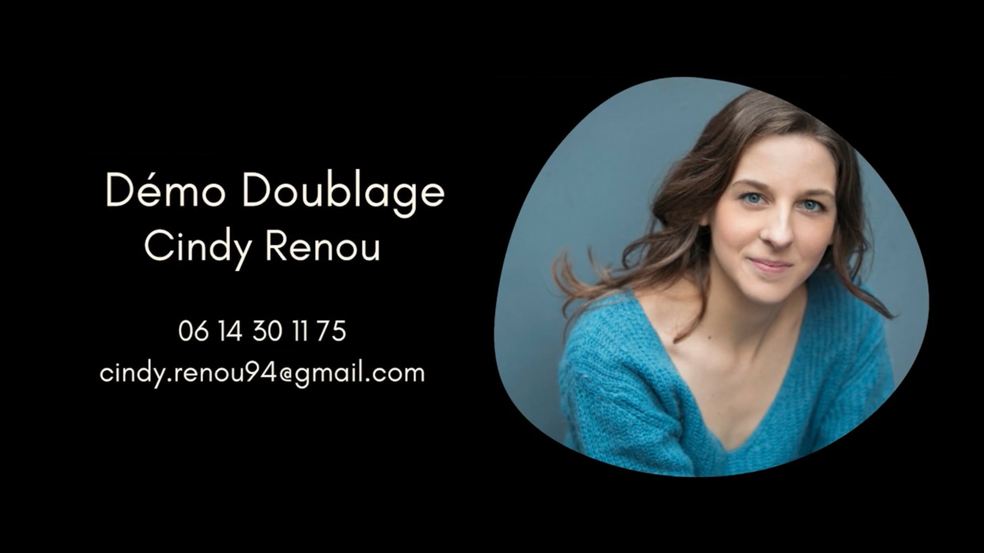 Vidéo Démo doublage Cindy Renou