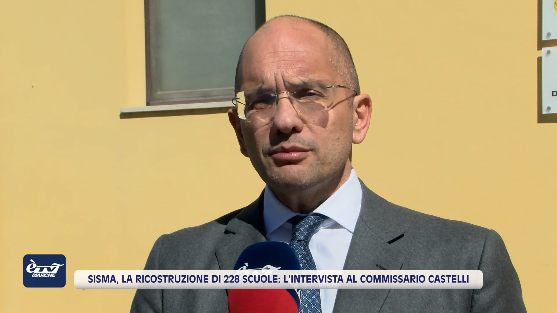 Sisma, la ricostruzione di 228 scuole: l'intervista al Commissario Castelli -VIDEO