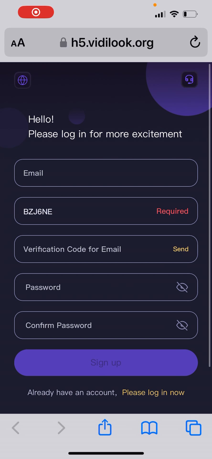 vidilook login