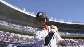 【4回裏】マリーンズ・山口航輝 本日2打点目はレフトスタンドへ飛び込む勝ち越しソロホームラン!!  2023年3月19日 千葉ロッテマリーンズ 対 埼玉西武ライオンズ