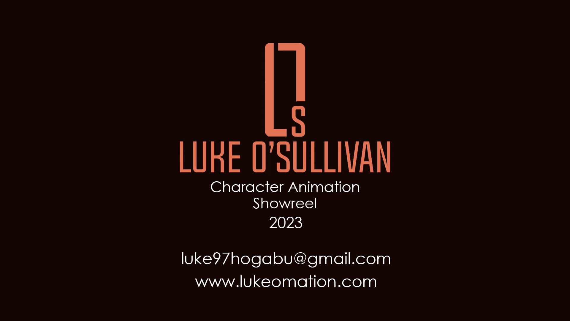 Luke O'Sullivan Animation Showreel 2023