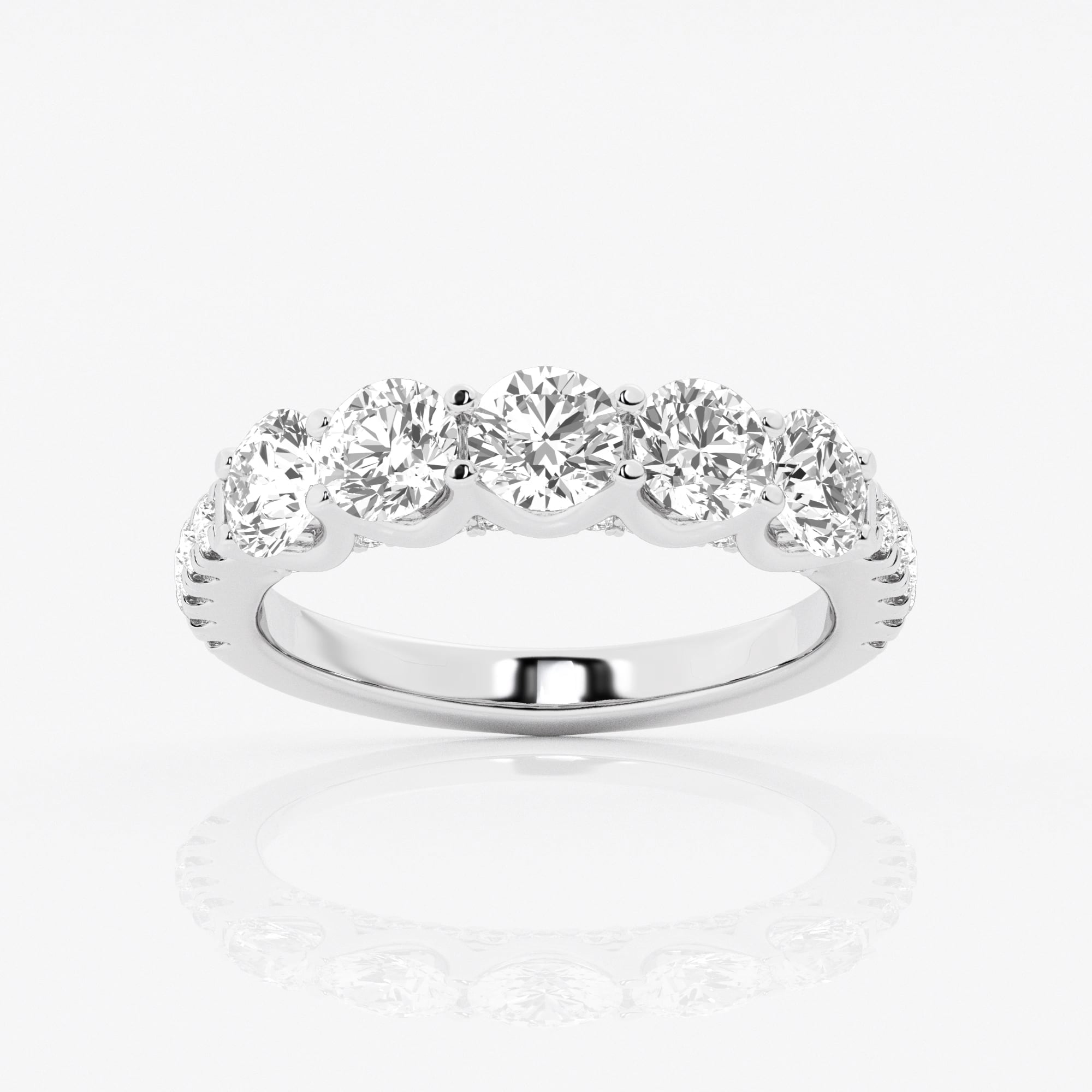 product video for 3 ctw Round Lab Grown Diamond Five-Stone Anniversary Band