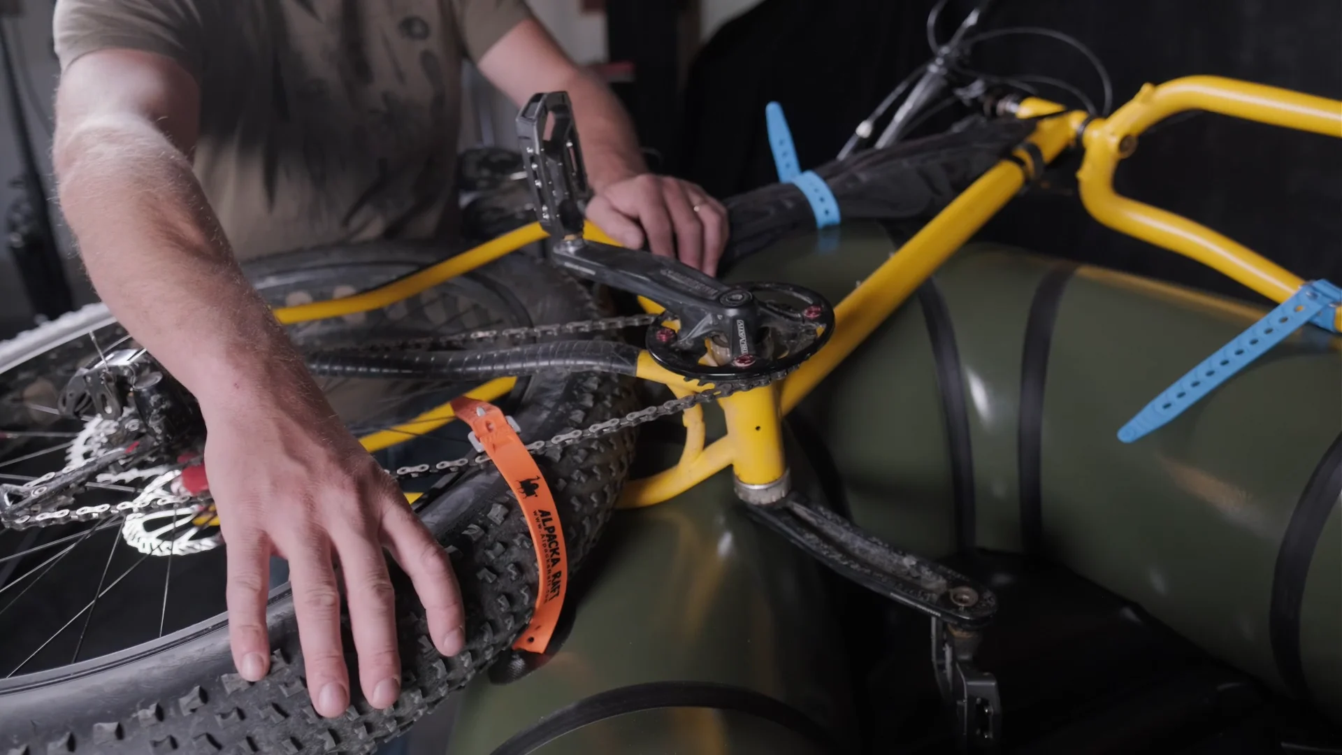 Bikerafting 101 Attaching a bike to your packraft