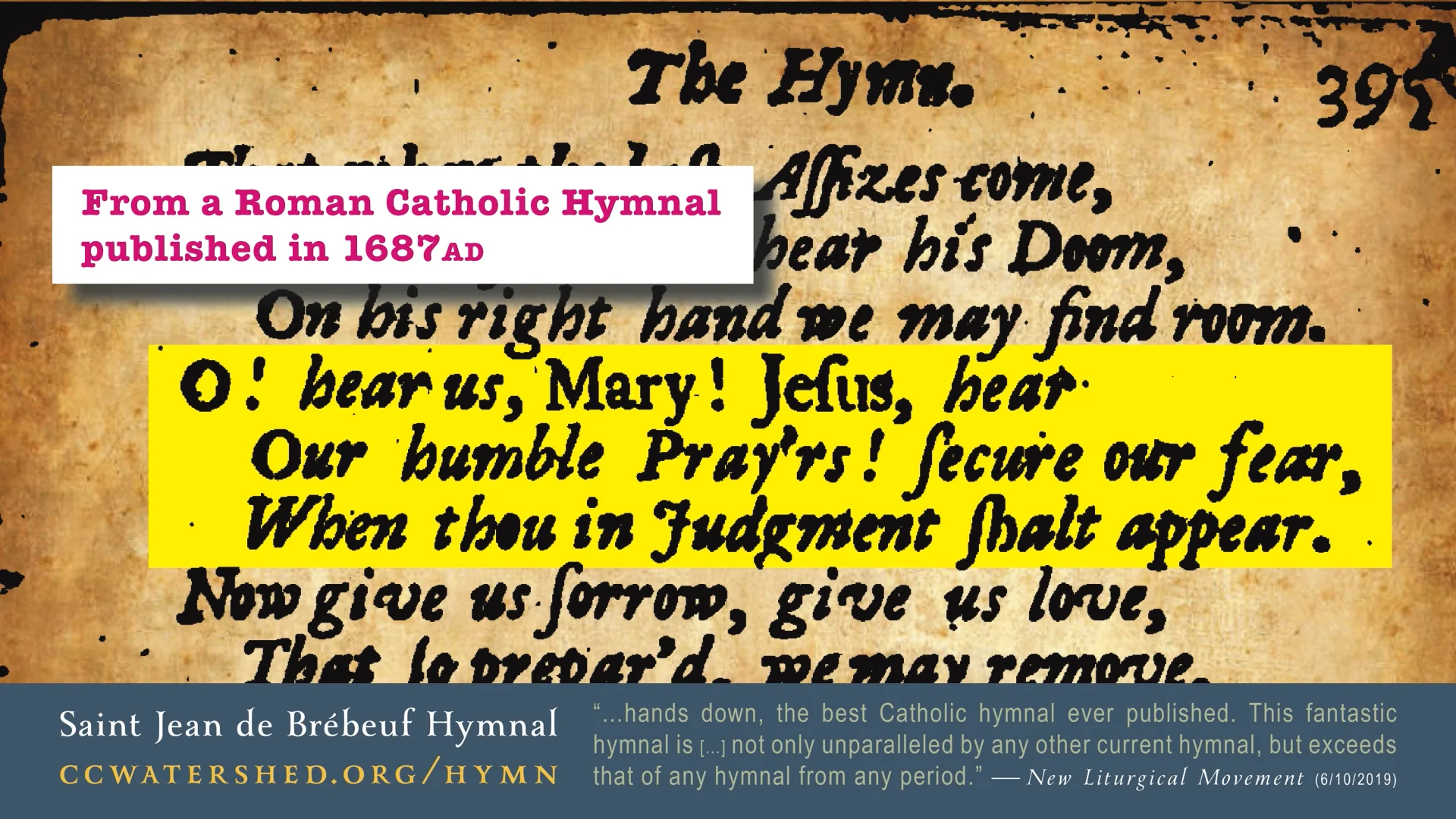 ◄ Live Rec. by a Volunteer Choir ► Hymn 484 • (The Saint Jean de Brébeuf  Hymnal), image size:1920x1080
