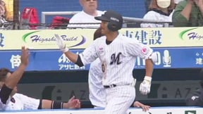 【4回裏】高々と上がった打球はレフトスタンドへ!! マリーンズ・荻野貴司 OP戦第2号2ランホームランを放つ!!  2023年3月22日 千葉ロッテマリーンズ 対 広島東洋カープ