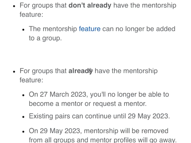 Diese M-Funktion kommt aus den Gruppen raus