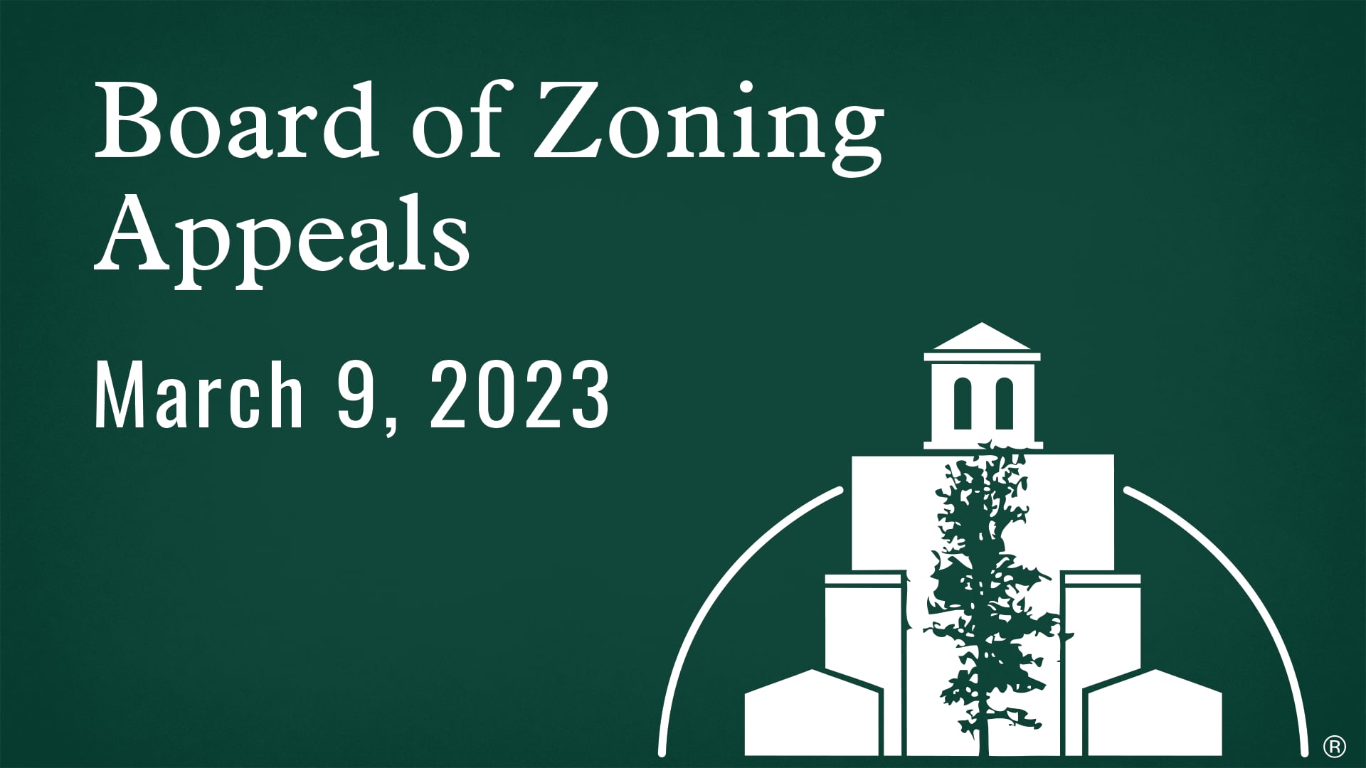 Board of Zoning Appeals March 2