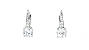 3.20 ct. t.w. CZ Drop Earrings in Sterling Silver