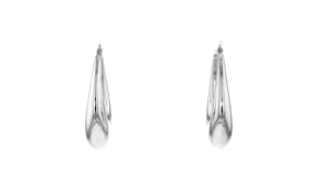 Sterling Silver Graduated Hoop Earrings