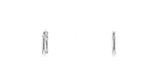 2mm 14kt White Gold Hoop Earrings