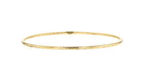 Italian 14kt Yellow Gold Textured Bangle Bracelet